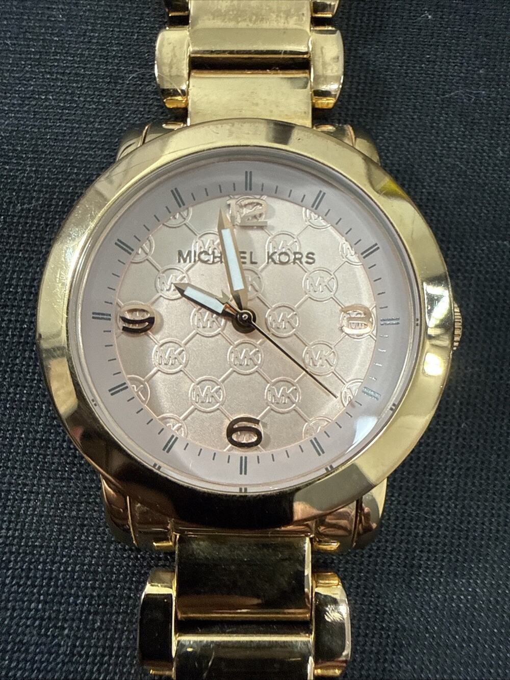 MICHAEL KORS RUNWAY MK-3159 WOMENS WRISTWATCH NEW BATTERY 34mm 6.75” Wrist Band